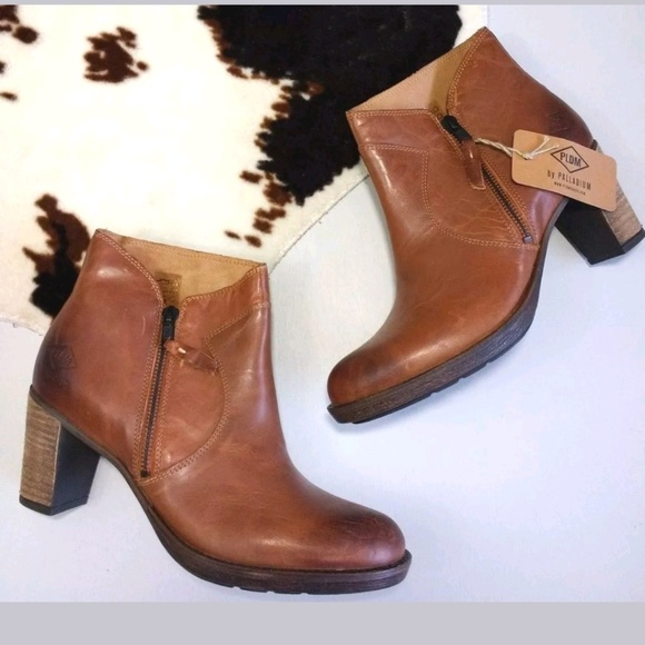 Palladium Shoes - Palladium stacked heel ankle boots booties leather